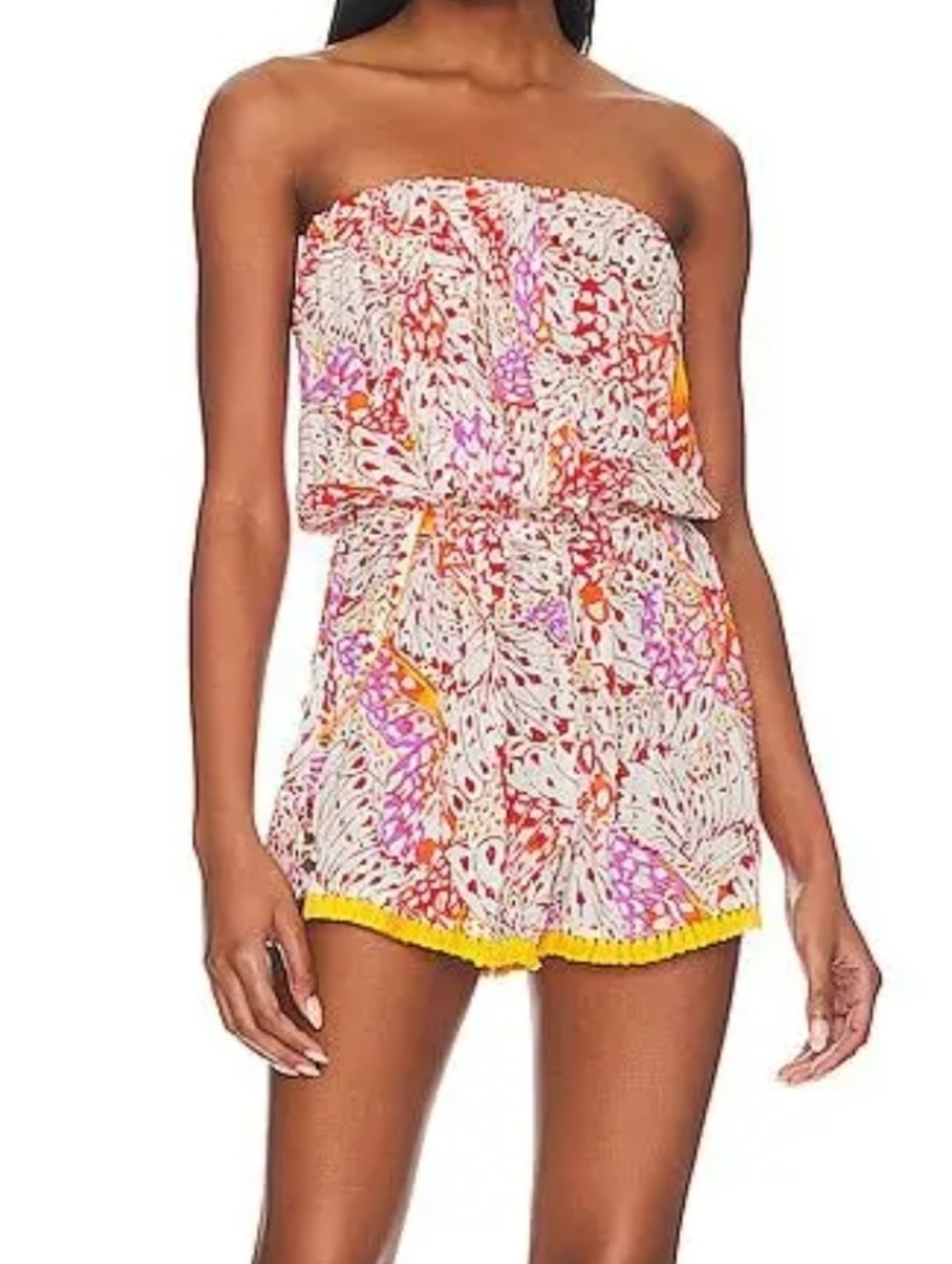 Poupette St Barth Ambra Romper Orange Wings